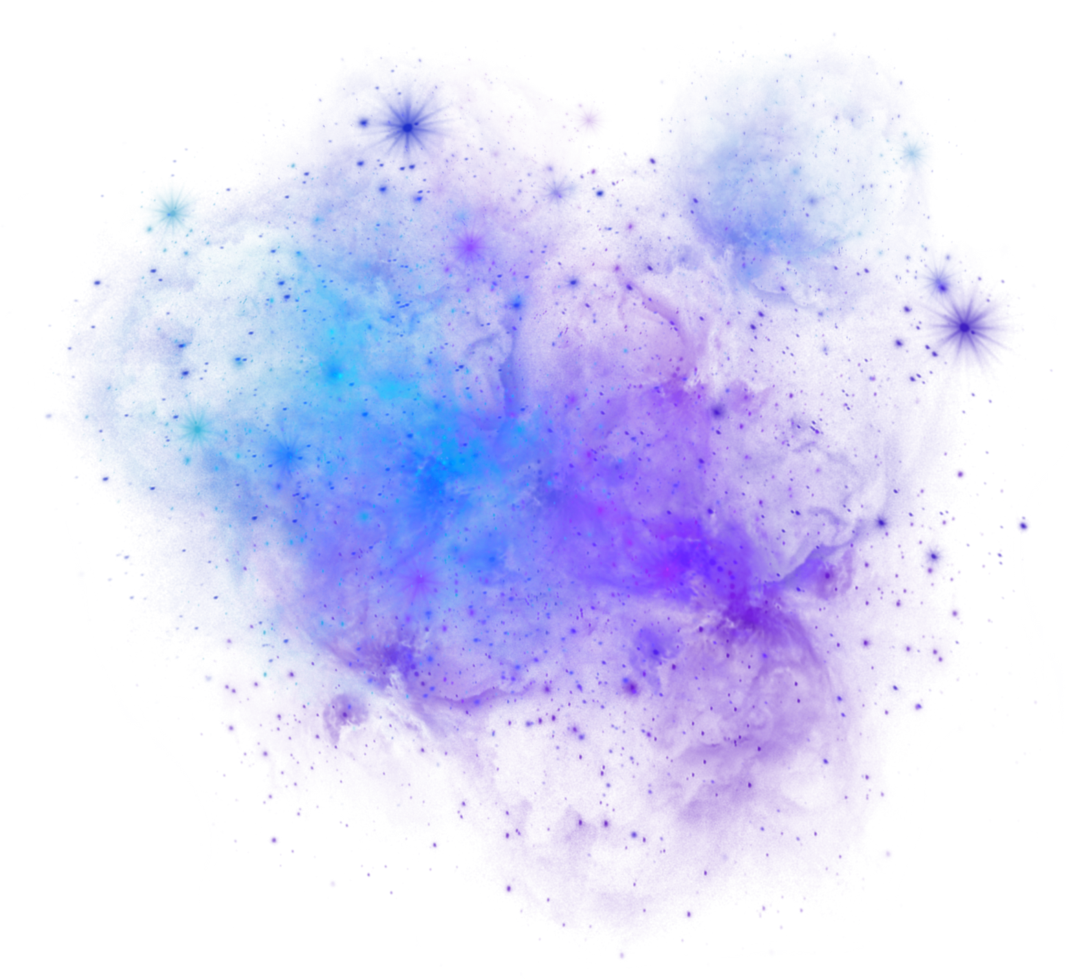 Blue Violet & Green Space Galaxy Overlay Background